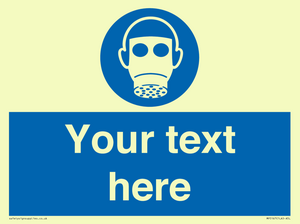 Custom Respirator Required Sign